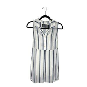 REFORMATION Striped Mini Shirtdress